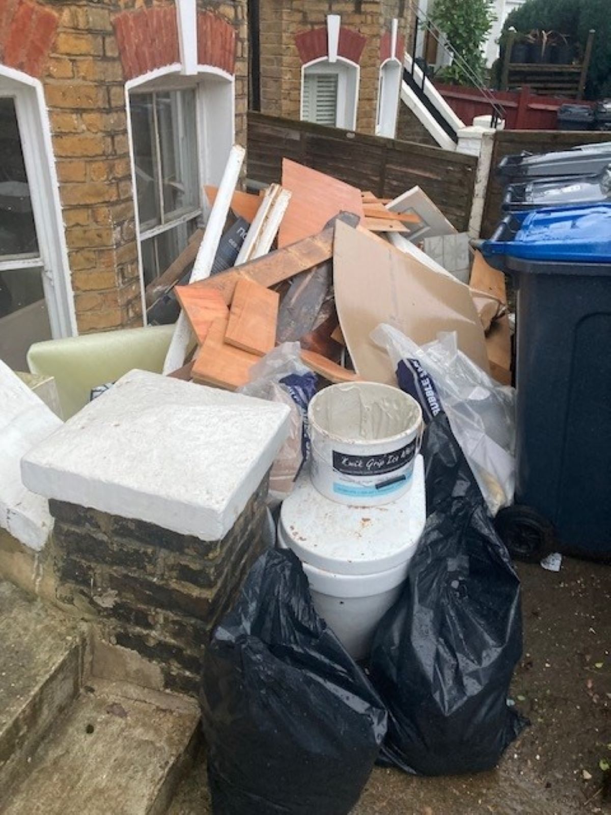 Domestic and commercial waste awaiting clearance in Kent